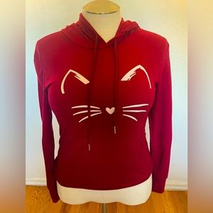 Cat face hoodie